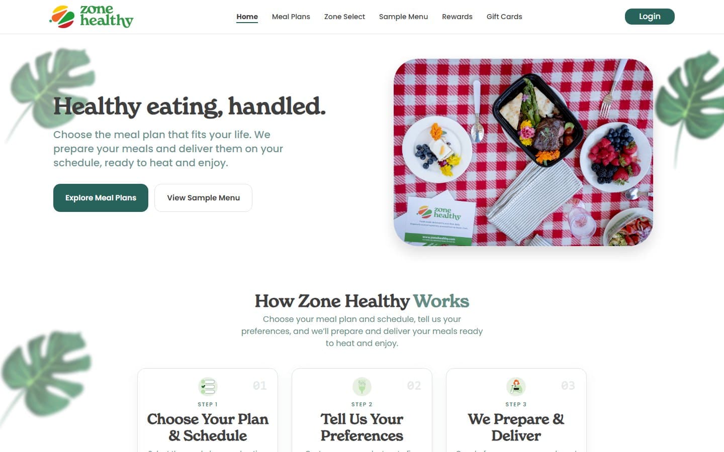 Zone Healthy: the live site
